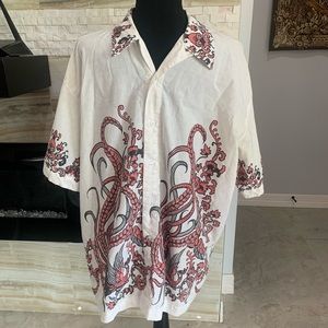 Men’s Counter Coulter Short Sleeve Button Down Shirt Size L‎ (58M)